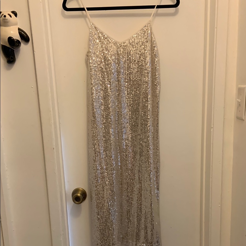Silver Sequin Dress